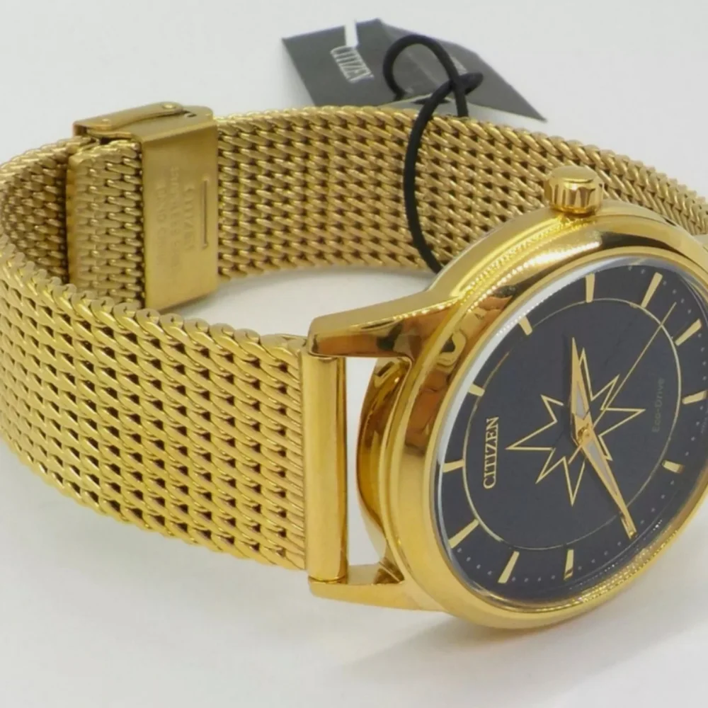 **NEW** Citizen Captain Marvel Unisex Gold Tone Stainless Steel Bracelet… - Picture 4 of 11